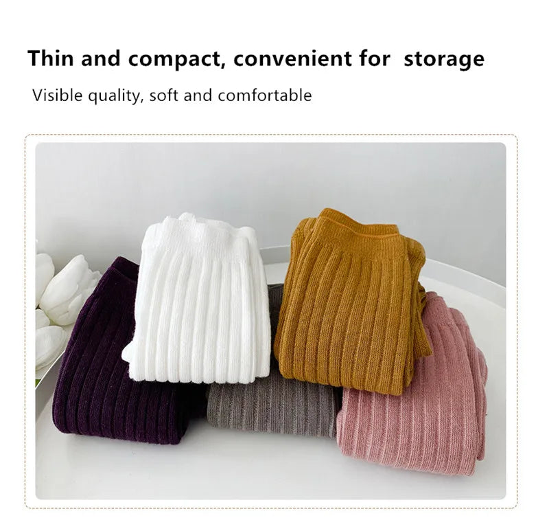 Spring Autumn Baby Boys Girls Pants Newborn Girl Leggings Tights Cotton Stretch Kids Children Knitting Trousers For 0 to 6Years - TiniLoom