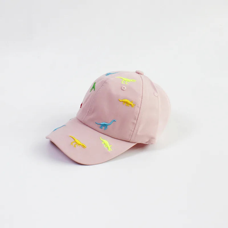 Cartoon Dinosaur Embroidery Baby Cap Summer Kids Baseball Cap Outdoor Adjustable Infant Boy Girls Sun Hats - TiniLoom