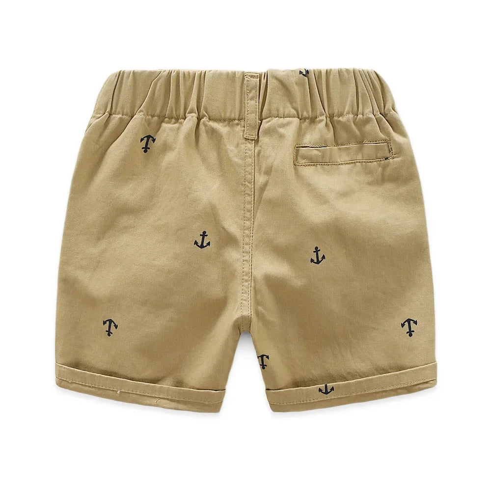 2-9 Years Children Shorts Toddler Kids Short Pant Summer Cotton Anchor Boys Beach Shorts  Leisure Capris  Baby Clothing  KF553 - TiniLoom