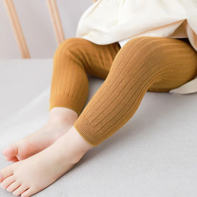 Spring Autumn Baby Boys Girls Pants Newborn Girl Leggings Tights Cotton Stretch Kids Children Knitting Trousers For 0 to 6Years - TiniLoom