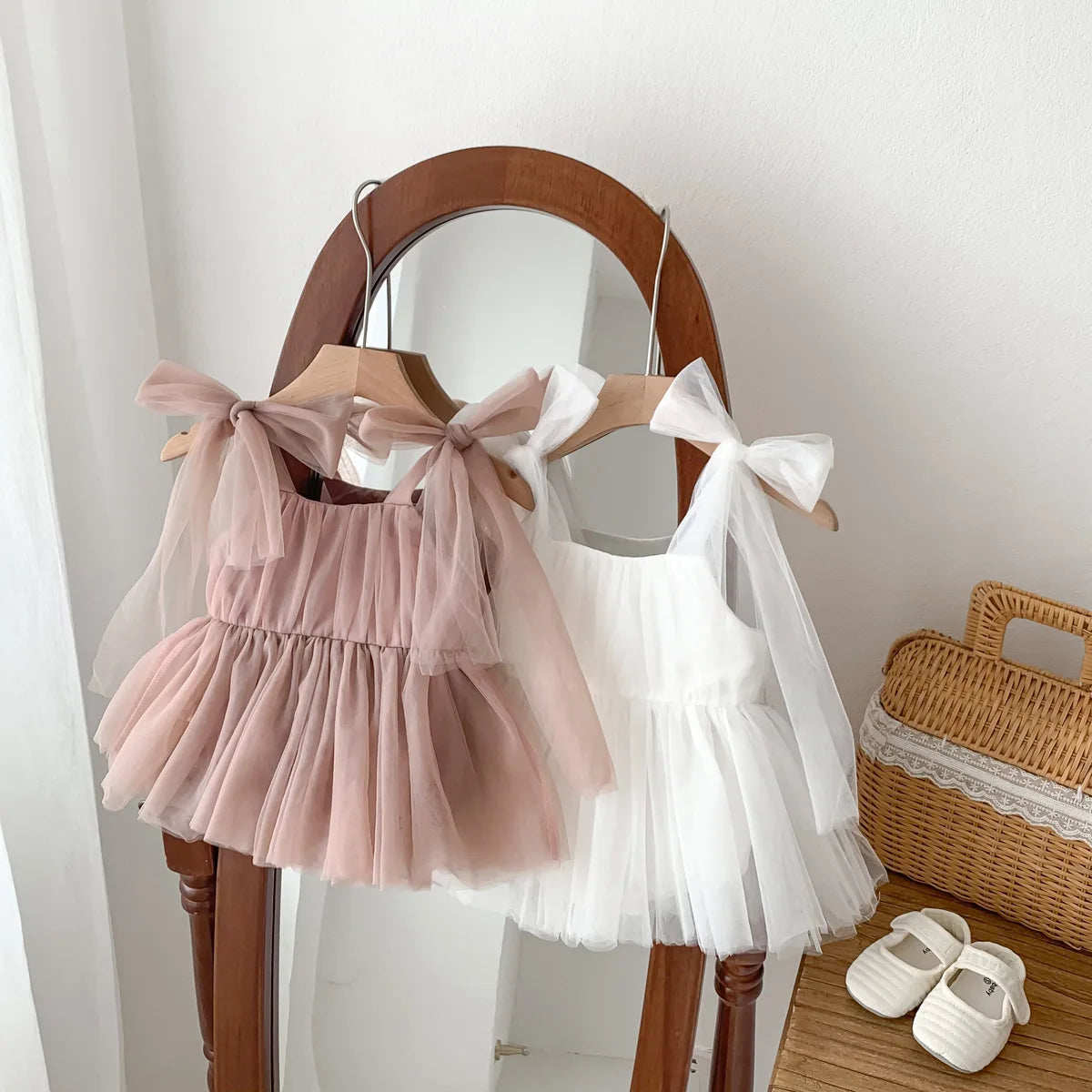 Summer Baby Romper Set Lace Polka Dots Toddler Princess Dress  Infant Girls Bodysuit Baby Onesies 0-24 M - TiniLoom