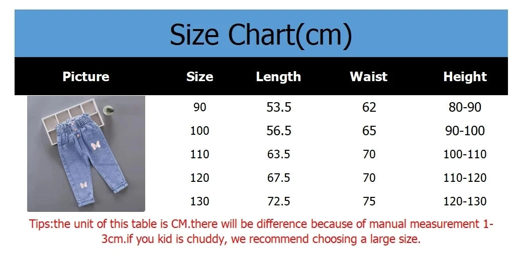 Kids Baby Girls Casual Clothes Jeans Pink Bow Trousers Toddler Infant Denim Clothing Pants Children Bottoms 1 2 3 4 5 6  Years - TiniLoom