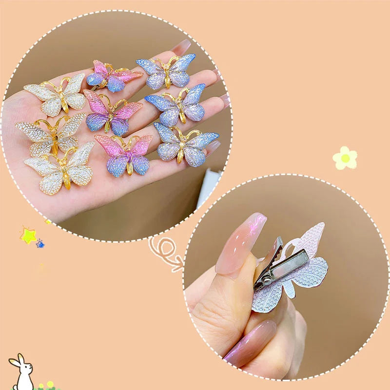 5PCS Cute Sweet Stereoscopic Color Gradient Baby Hairpins Kids Hair Clips Children Headwear Princess Barrette Girls Accessories - TiniLoom