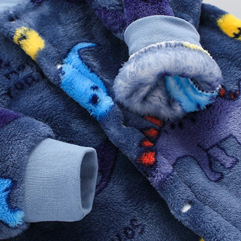 Newborn Baby Spring Winter Clothes Infant Jacket for Girls Jumpsuit for Boys Soft Flannel Bebe Romper Baby Clothes 0-18 Month - TiniLoom