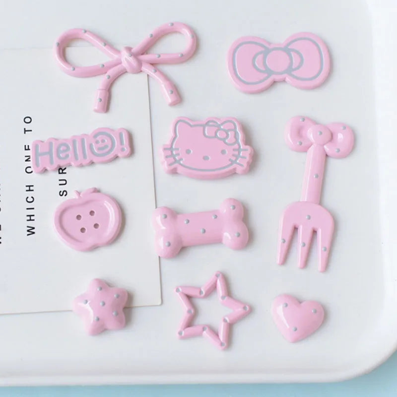 MINISO Silvery Hello Kitty Set Girls Women Shoe Charms DIY Hole Shoes Detachable Buckle Garden Shoes Accessories Festival Gift - TiniLoom