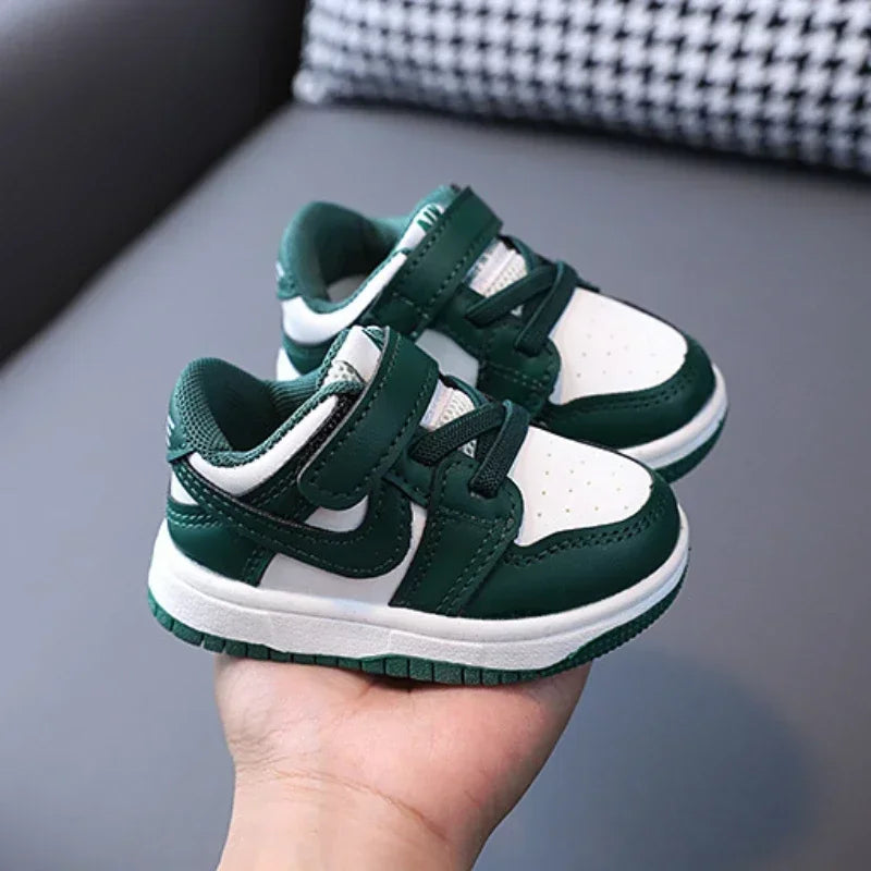 2025 New Toddler Baby Kids Fashion Design Walking Shoes Sneakers White Non-slip Casual Shoes Boys Breathable Outdoor Board Shoes - TiniLoom