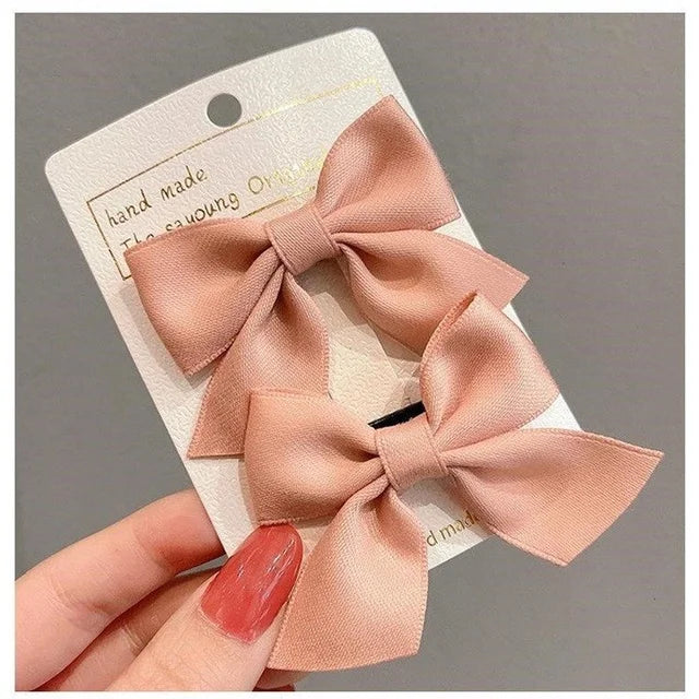 2 Piece Bow Hair Clip Elegant Flower Hair Clips For Kids Ladies Set Hairpin Hair Accessories Korean Style Bair Accessories - TiniLoom
