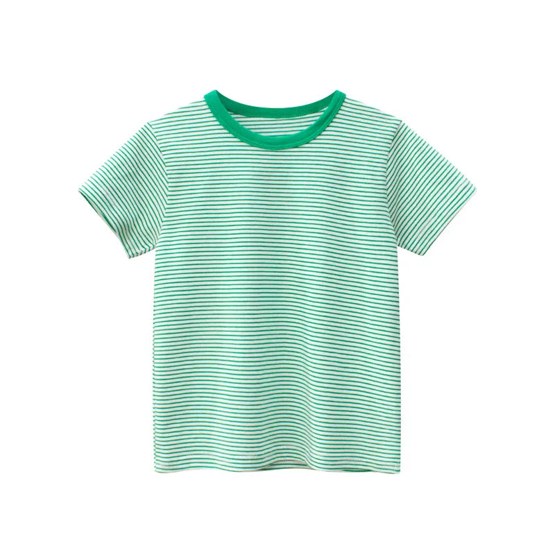2-9 Years Children Short Sleeve T-shirts Korean Version Kids Clothing Boy Baby Cotton Tees Summer Cartoon Tops - TiniLoom