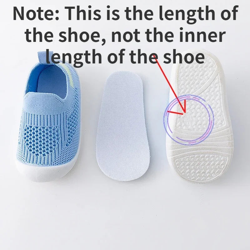 Spring Summer Toddler Shoes Breathable Knitted Kids Sneakers Boys Slip-on Tennis Shoes Girls Soft Non-slip School Casual Shoes - TiniLoom