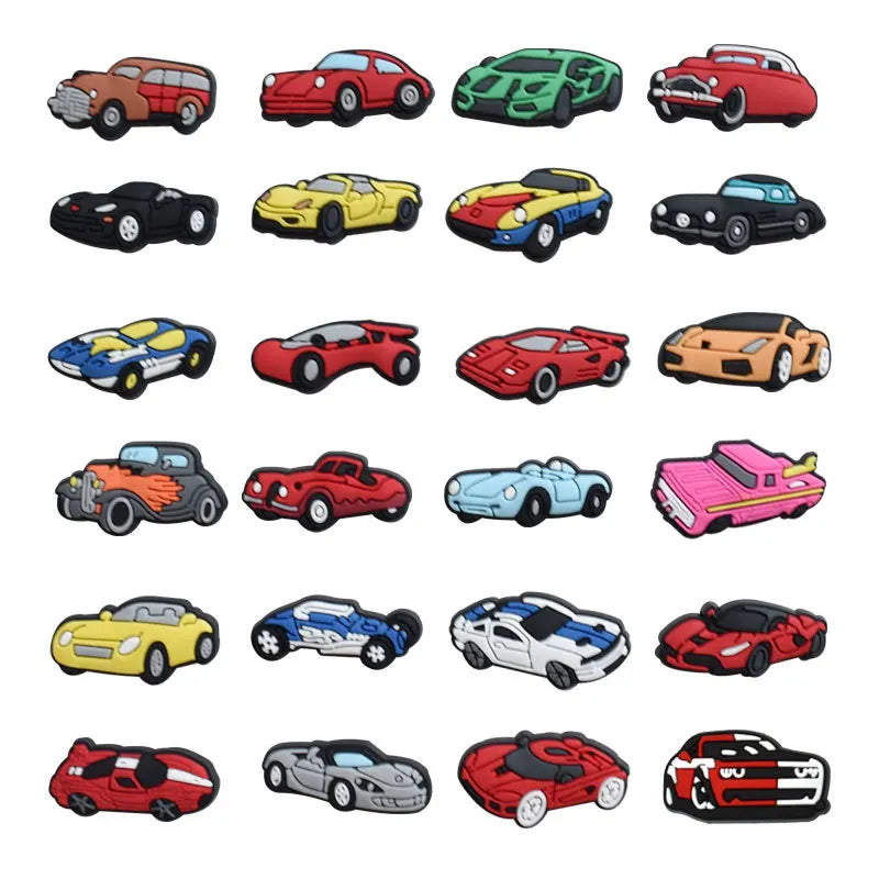Car Shoe Charms for Crocs Accessorie Car Decorations Boys Girls Kids Women Teens Christmas Gifts Birthday Party Favors Pins - TiniLoom
