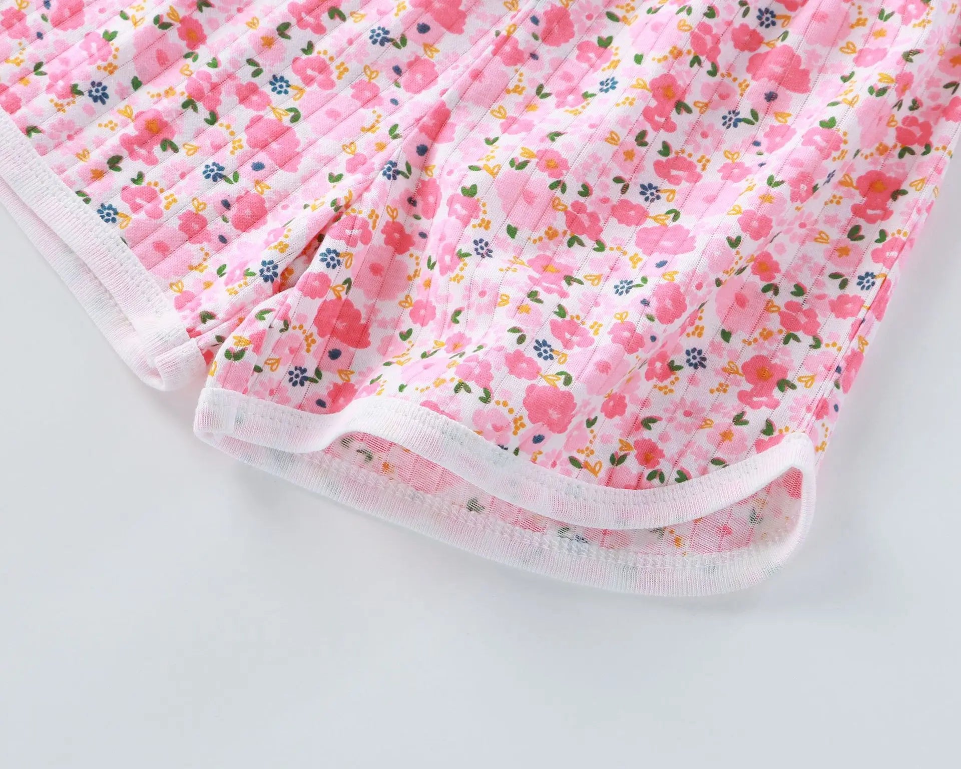 Girls Summer Clothes Sets New Baby Sleeveless Tops Shorts 2 Pieces Suit Girls Square Collar Clothing Set Kids Cotton Clothes - TiniLoom