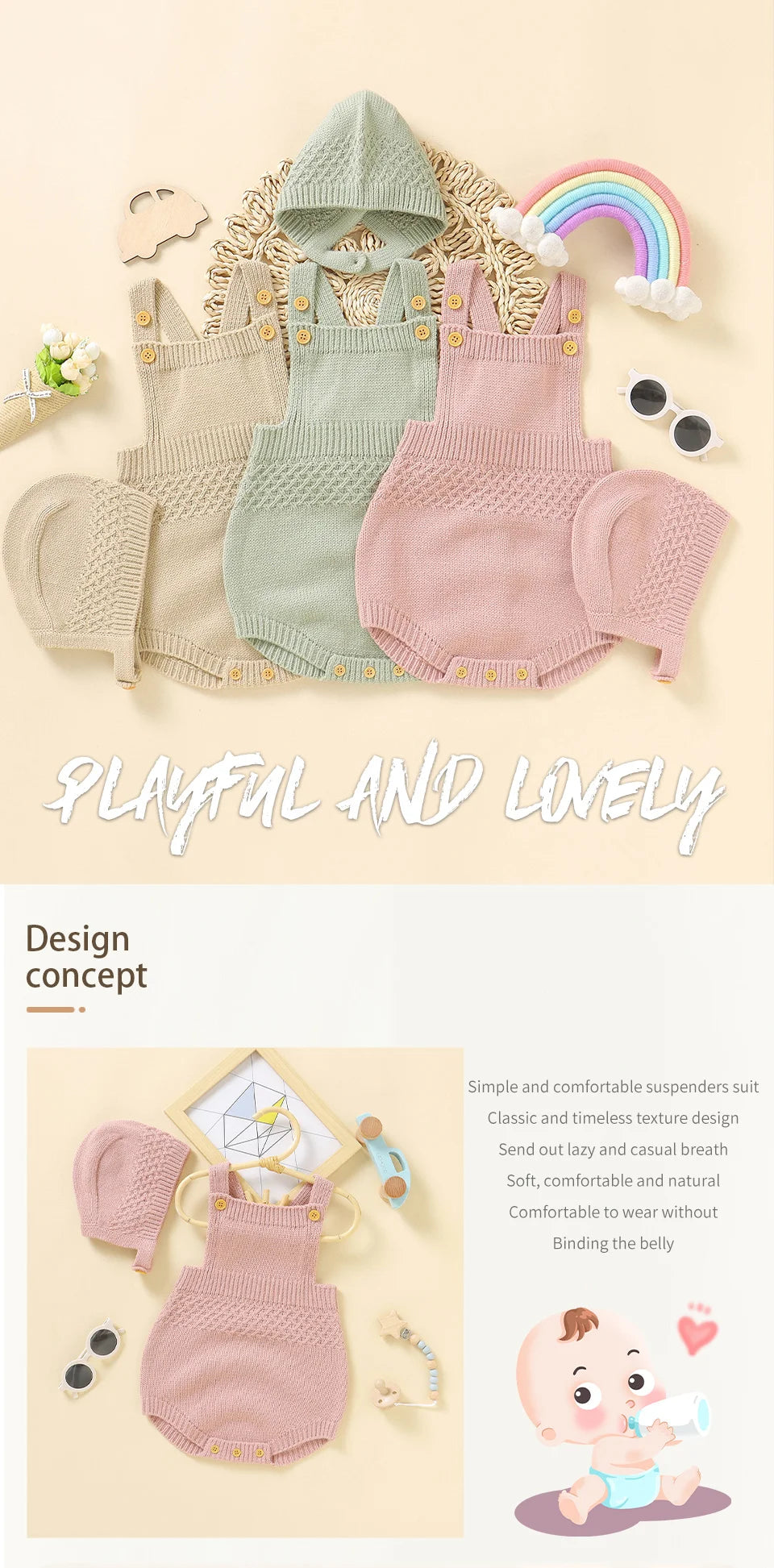 Baby Bodysuits Sleeveless Newborn Boys Girls Solid Color Onesie Hats Outfits Sets 2pcs Infant Unisex Playsuits Children Clothes - TiniLoom
