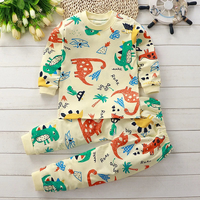Kids Clothes Children Sets Children's Clothing Boys Girls CottonAutumn winter Clothing Pants Sleepwear Underwear Christmas Gift - TiniLoom