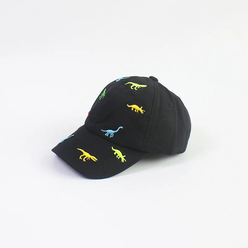 Cartoon Dinosaur Embroidery Baby Cap Summer Kids Baseball Cap Outdoor Adjustable Infant Boy Girls Sun Hats - TiniLoom
