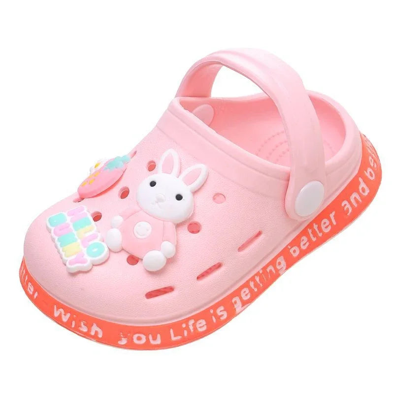 Children's Slippers Cute Cartoon Girls Boys with Soft Soles Baby Bags Perforated Shoes Home and Baby Sandals - TiniLoom