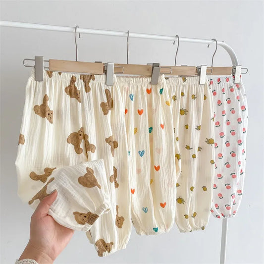 Spring Summer Mosquito Proof Pants For Boys Girls Full Printing Versatile Pants Outer Wear Toddler Casual Loose Thin Trousers - TiniLoom