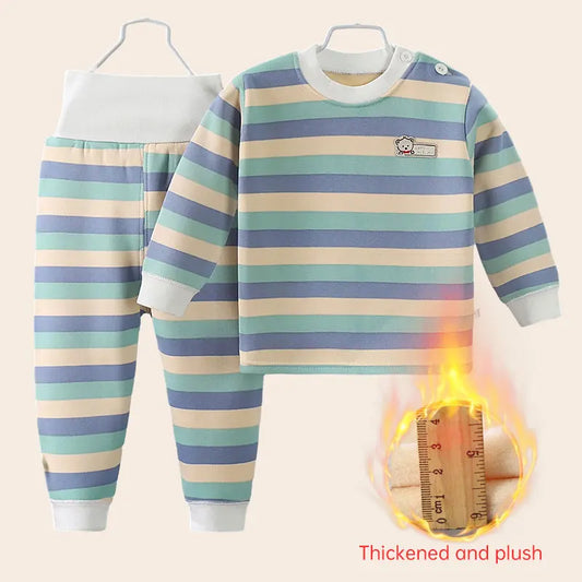 Thicken Warm Plush Children Sets Kids Clothes Boy Girl Underwear Suits Autumn Winter Children Clothinn - TiniLoom