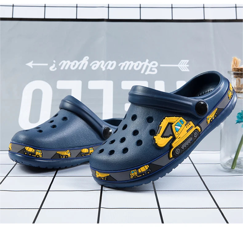 Cute New Animal Baby Boys Slippers Summer Kids Cartoon Sandals Toddler Beach Shoes Girls Cute Slides Children Slippers - TiniLoom
