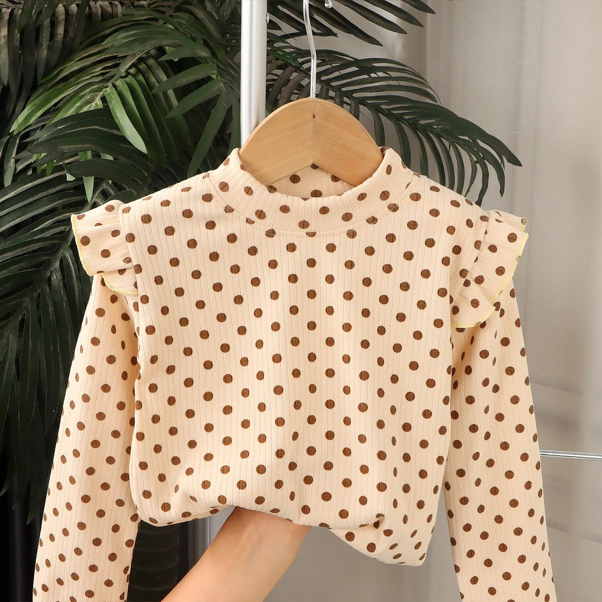 Kids Long Sleeved Undershirt Girls Cute Floral Dots T-shirt 2-10T Children Boys Sweet Tops Bottoming Shirt  t shirt for kids boy - TiniLoom
