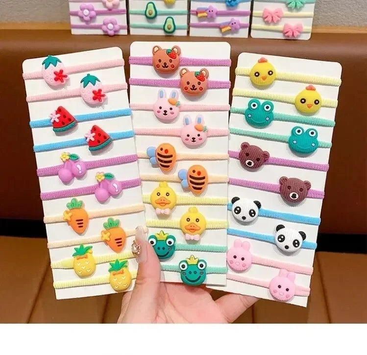 20-40 Pieces/Set Rubber Band for Children Cartoon Hair Band New Sweet Hair Rope Hair Accessories - TiniLoom
