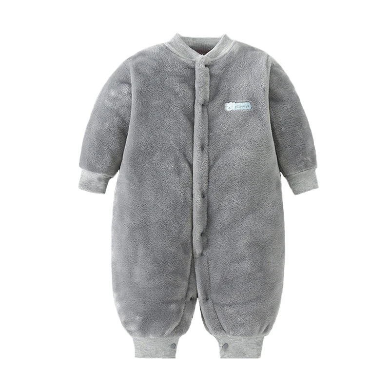 Newborn Baby Spring Winter Clothes Infant Jacket for Girls Jumpsuit for Boys Soft Flannel Bebe Romper Baby Clothes 0-18 Month - TiniLoom