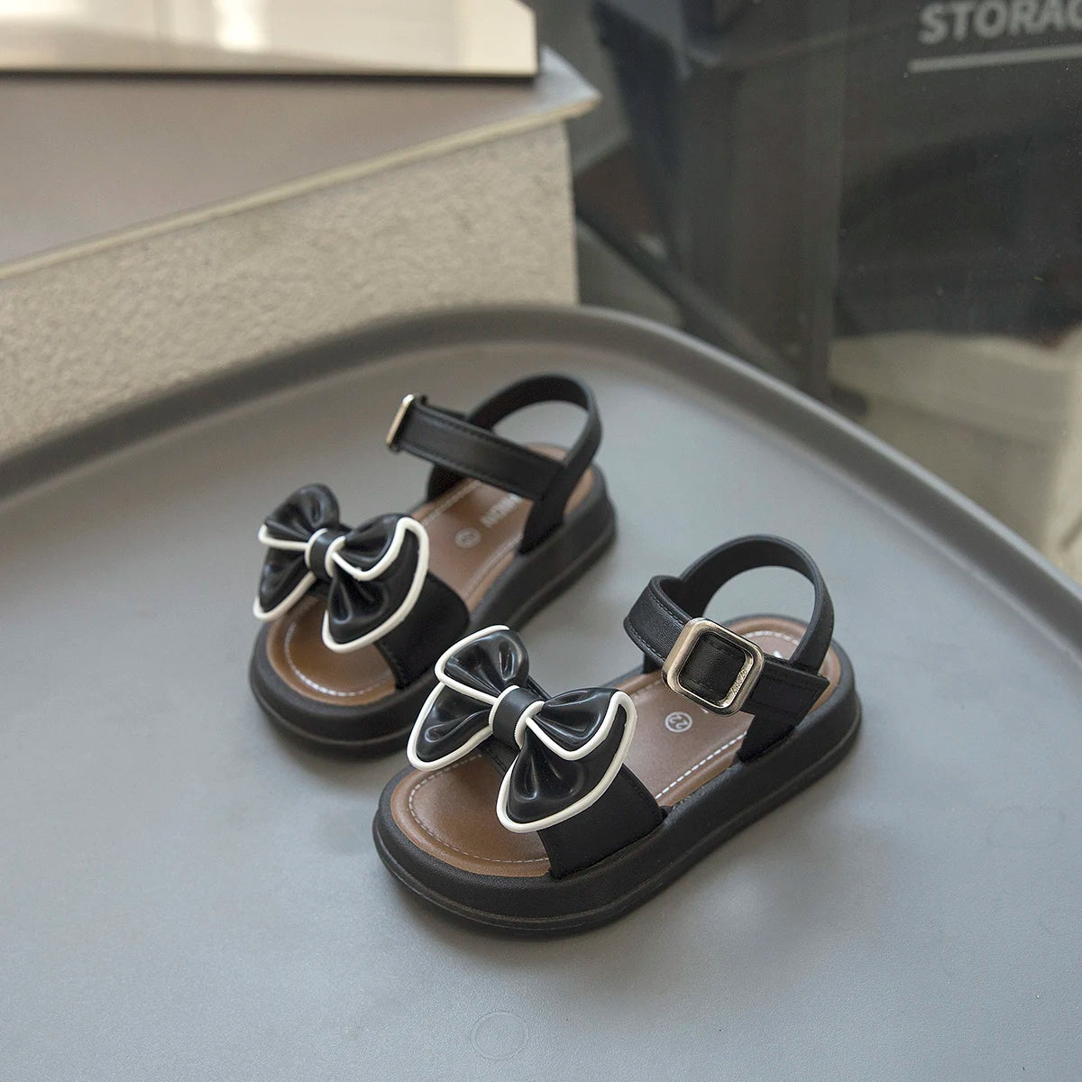 Girls Princess Summer Sandals Children Summer Beach Shoes Open Toe Shoes Fashion Bowknot Casual girls sandals summer shoes - TiniLoom