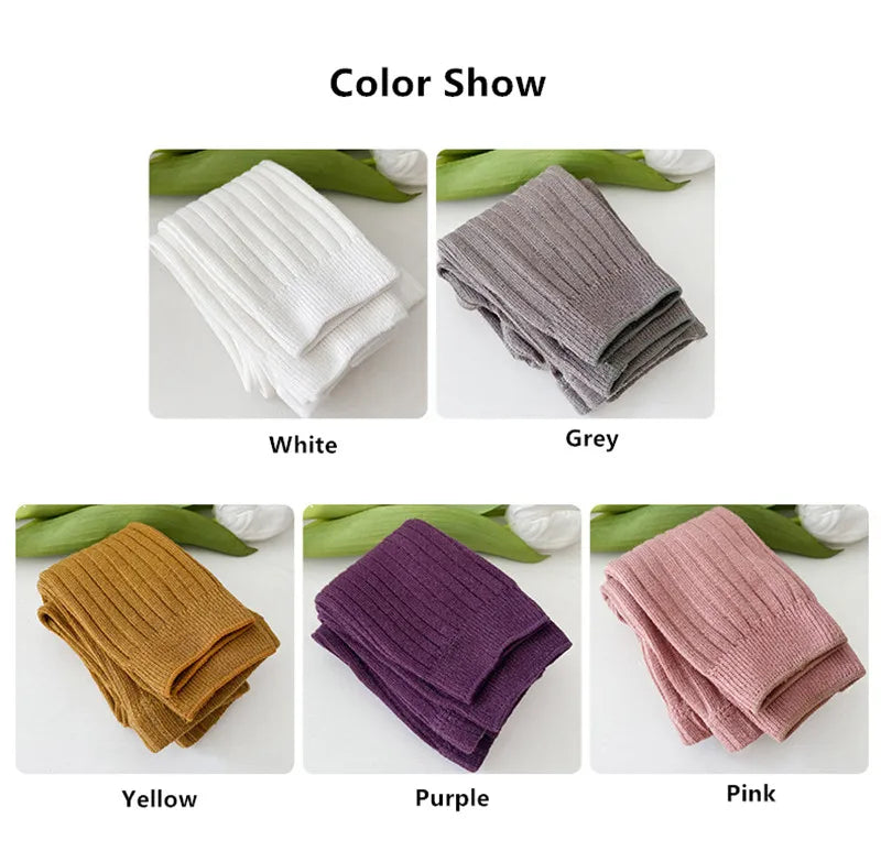 Spring Autumn Baby Boys Girls Pants Newborn Girl Leggings Tights Cotton Stretch Kids Children Knitting Trousers For 0 to 6Years - TiniLoom