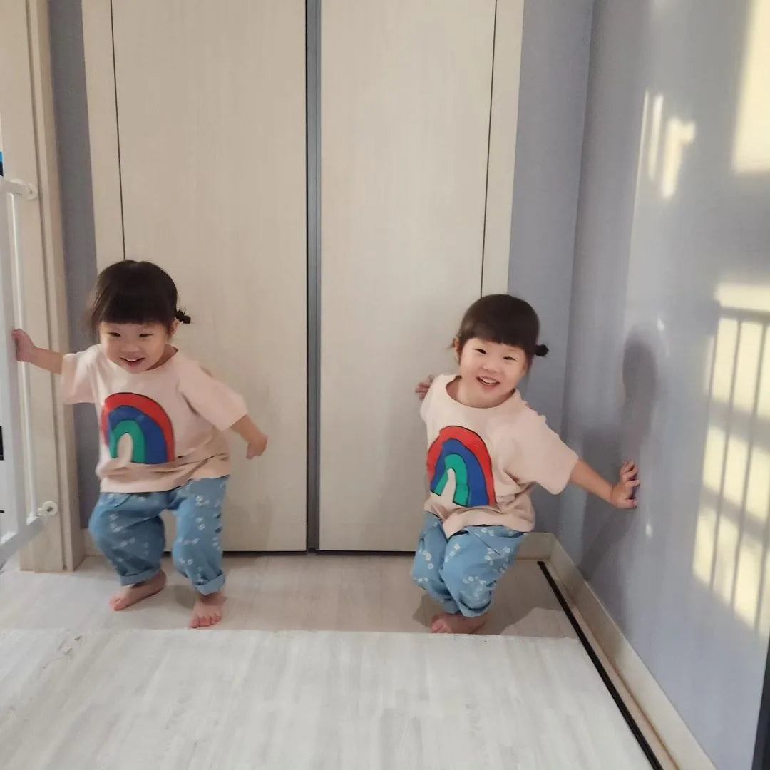 2025 Kid Clothes New Spring Sumemer Korean Baby Boys Girls Cotton Cartoon Short Sleeve T Shirts Children's Outerwear Clothings - TiniLoom