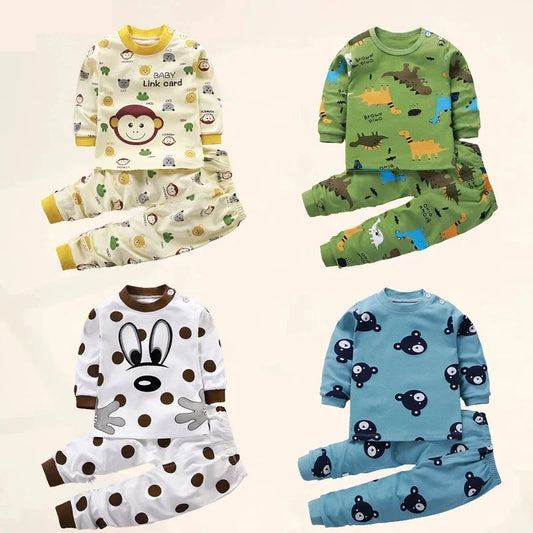 Kids Clothes Children Sets Children's Clothing Boys Girls CottonAutumn winter Clothing Pants Sleepwear Underwear Christmas Gift - TiniLoom