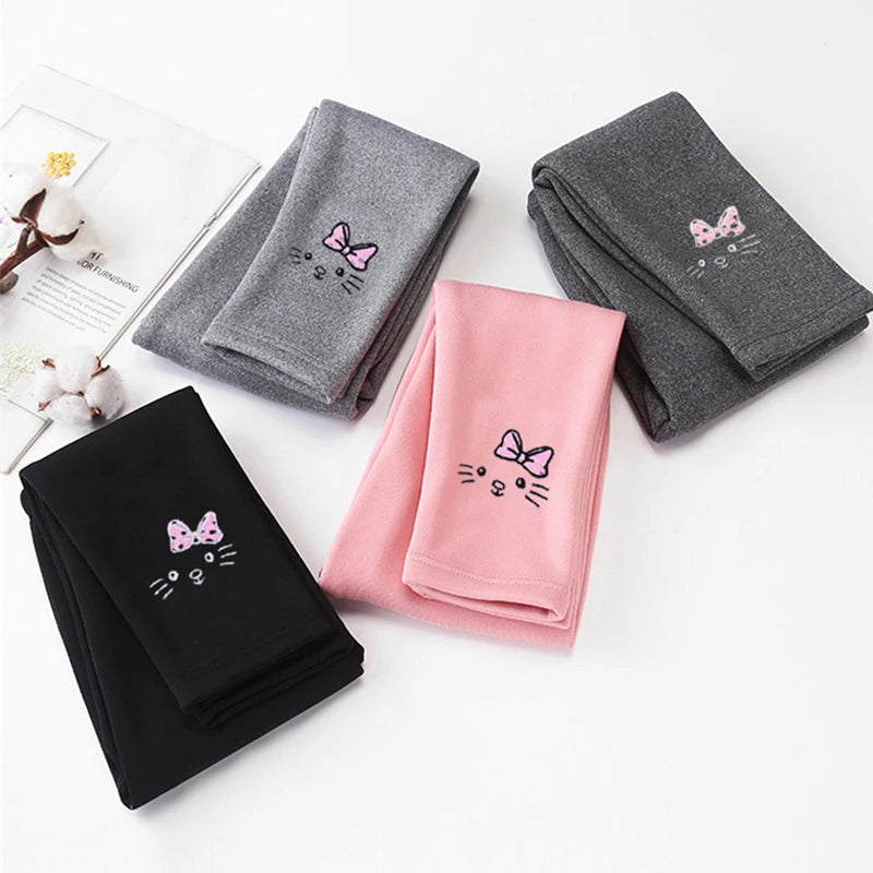 2-8Years Girls Leggings Autumn Winter Thick Warm Velvet Kids Leggings for Girls Children Bottom Part Pants Tights - TiniLoom