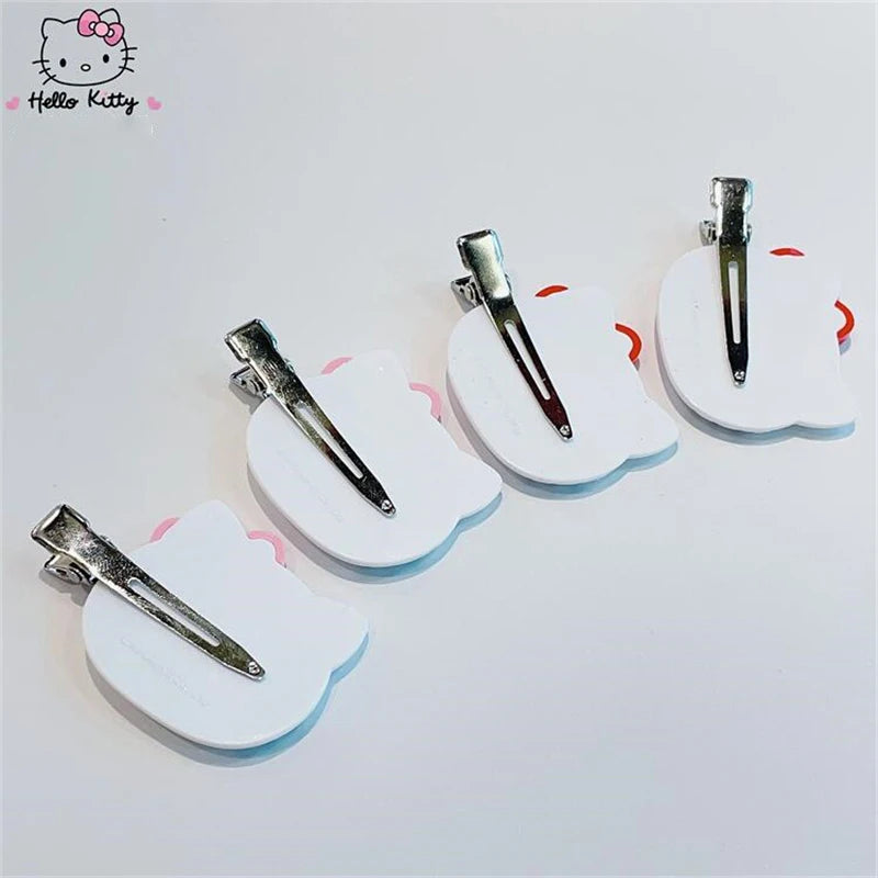 Kawaii Sanrio Hello Kitty Hairpin Girls Ornaments Anime Accessories Cartoon Headrope Scrunchies Hair Circle Headdress Hair Gifts - TiniLoom
