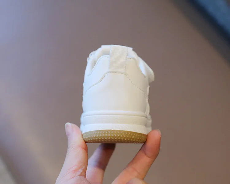 Children's White Shoes Spring and Autumn Kid's Sports Shoes Anti slip Lightweight Boys Board Shoes Soft Sole Baby Casual Shoes - TiniLoom