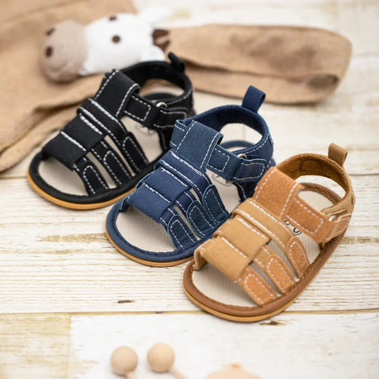 Meckior Summer Baby Shoes Baby Boy Girl Sandal Non-slip Rubber Sole Infant First Walkers Toddler Casual Baby Boy Garden Sandals - TiniLoom