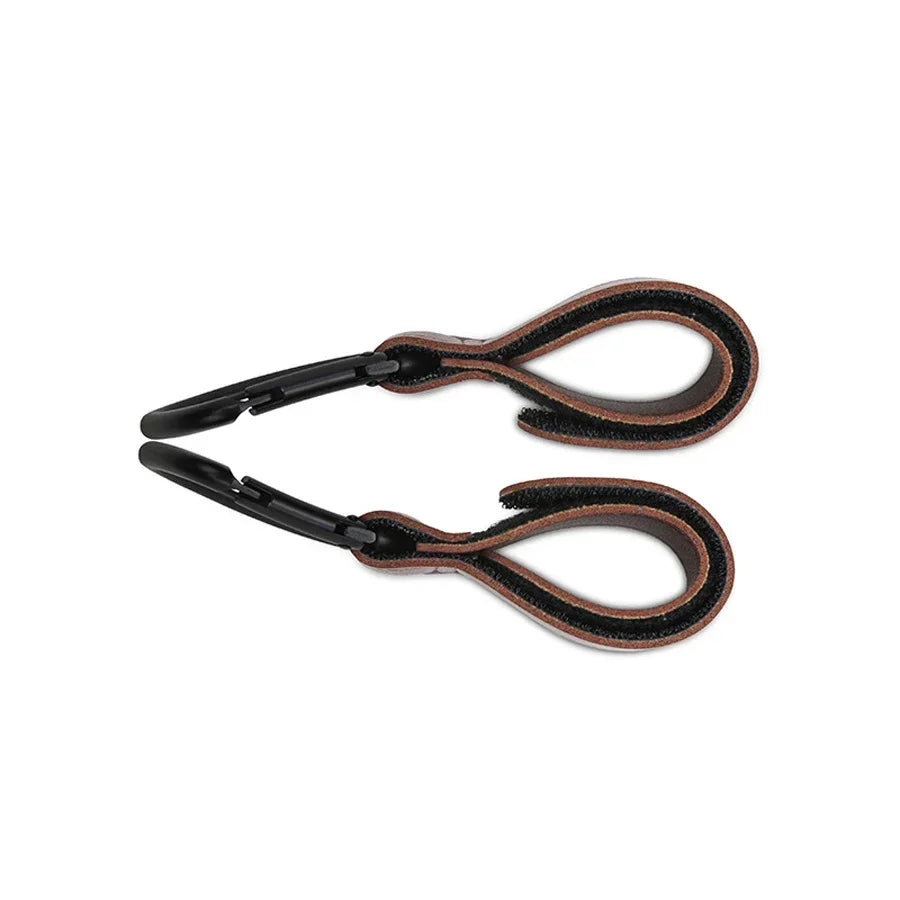 1/2PCS Baby Stroller Hooks - PU Leather Pram Organizer for Diaper Bag, Travel Accessories with Climbing Buckle