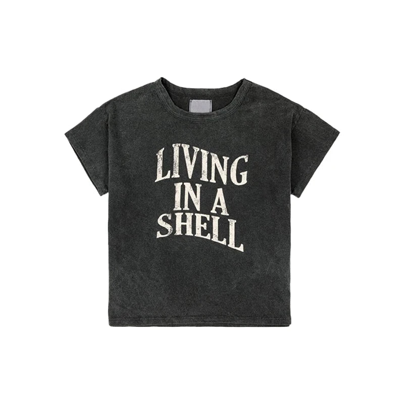 2025 Kid Clothes New Spring Sumemer Korean Baby Boys Girls Cotton Cartoon Short Sleeve T Shirts Children's Outerwear Clothings - TiniLoom