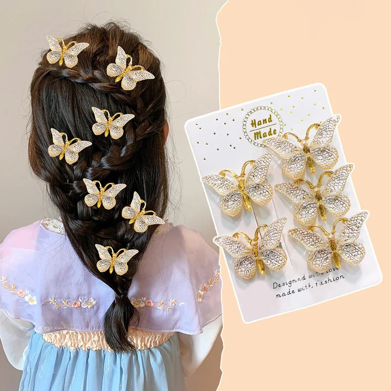 5PCS Cute Sweet Stereoscopic Color Gradient Baby Hairpins Kids Hair Clips Children Headwear Princess Barrette Girls Accessories - TiniLoom