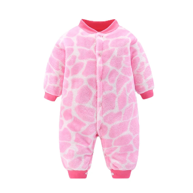 Newborn Baby Spring Winter Clothes Infant Jacket for Girls Jumpsuit for Boys Soft Flannel Bebe Romper Baby Clothes 0-18 Month - TiniLoom