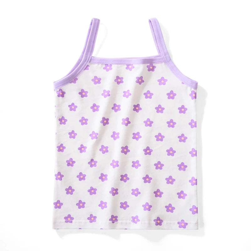 3pcs/Lot Girl Cotton Singlet Tops Breathable Underwear Tank Kids Quality Undershirts Cute Tank Tops Size 3-10T - TiniLoom