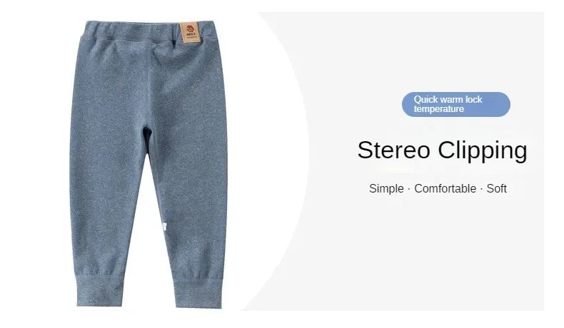 Big Size Children's Fleece Warm Render Pants For Boys Girls Winter Velvet Leggings Kids Baby Base Pants Thickened Long Johns - TiniLoom