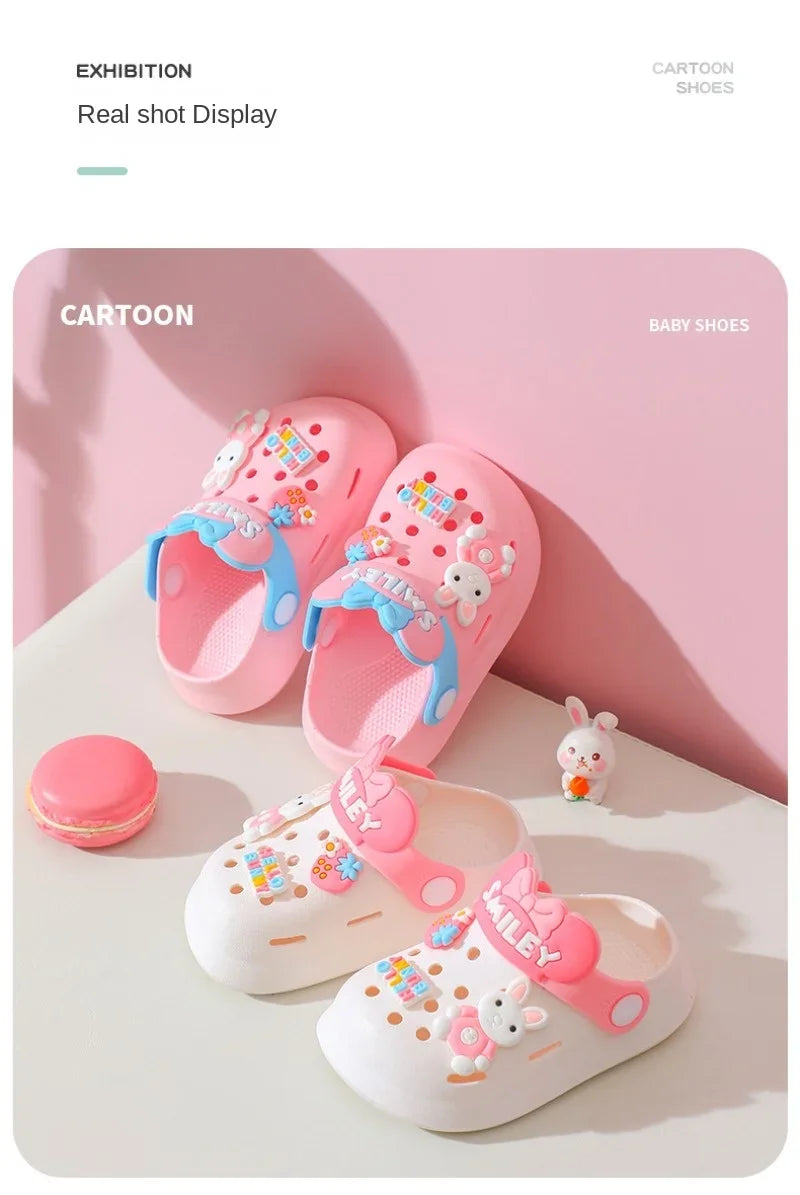 Slippers Baby Shoe Sandals Mules Breathable Boys Girls Sandals with Soft Sole for Indoor Outdoor Activities and Anti-Slip Design - TiniLoom