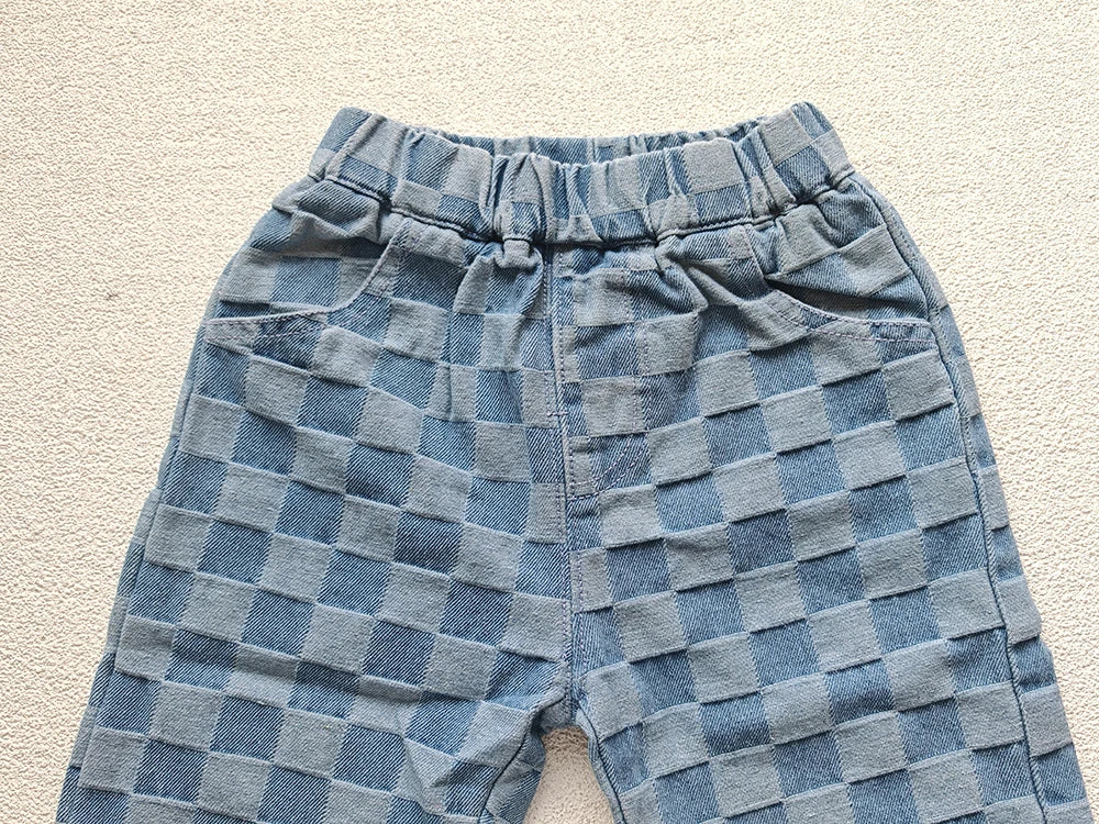MILANCEL 1-5Y Children Jeans Boys Denim Pants Mid Waist Girls Trousers Fashion Kids Plaid Pants - TiniLoom