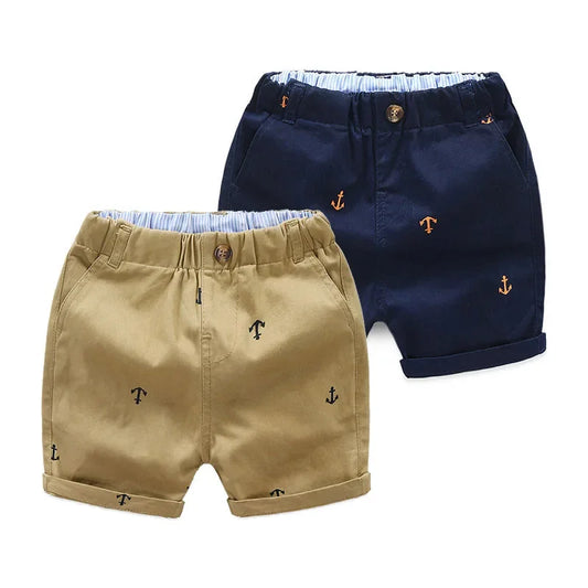 2-9 Years Children Shorts Toddler Kids Short Pant Summer Cotton Anchor Boys Beach Shorts  Leisure Capris  Baby Clothing  KF553 - TiniLoom
