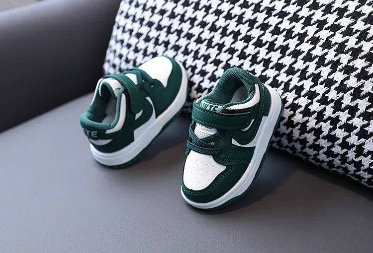 2025 New Toddler Baby Kids Fashion Design Walking Shoes Sneakers White Non-slip Casual Shoes Boys Breathable Outdoor Board Shoes - TiniLoom