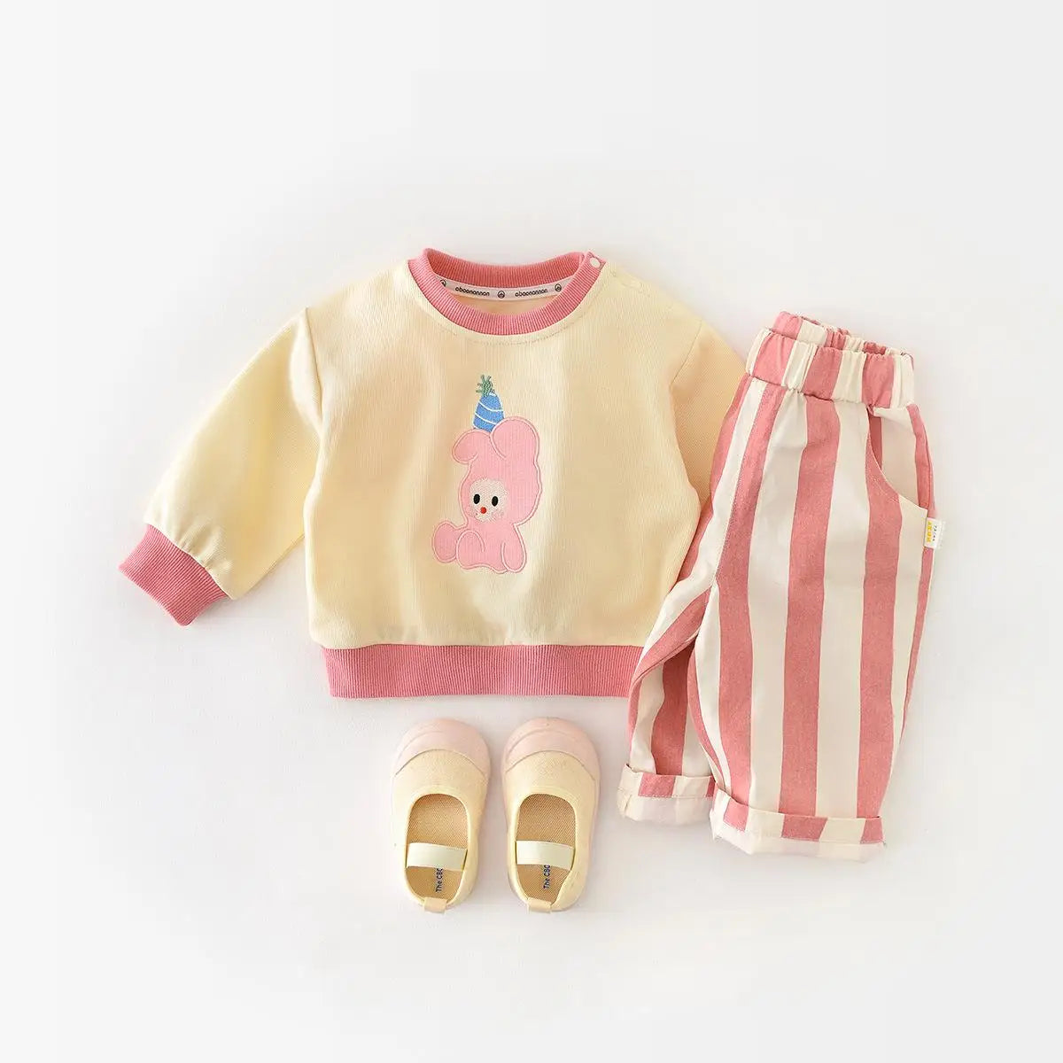 2024 Autumn Boy Girl Children Loose Striped Casual Pants Baby Pockets Fashion Pants Kid Outdoor Cotton Trousers Toddler Costume - TiniLoom