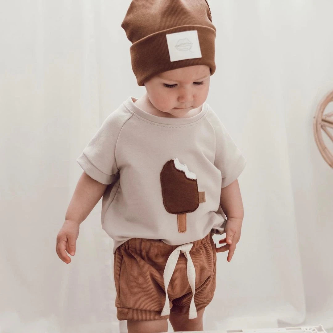 Toddler Kid Baby Boys Girls Clothes Summer Cotton T Shirt Short Sleeve Infant Top Cartoon Ice Cream Print Tee Childrens Tshirt - TiniLoom