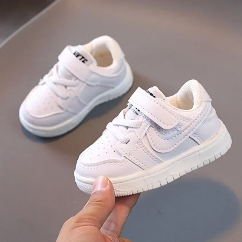 2025 New Toddler Baby Kids Fashion Design Walking Shoes Sneakers White Non-slip Casual Shoes Boys Breathable Outdoor Board Shoes - TiniLoom