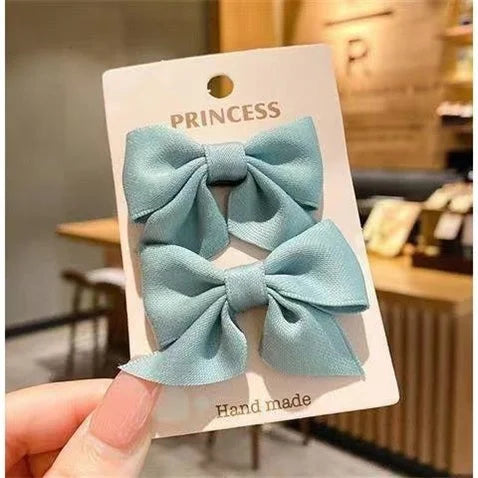 2 Piece Bow Hair Clip Elegant Flower Hair Clips For Kids Ladies Set Hairpin Hair Accessories Korean Style Bair Accessories - TiniLoom