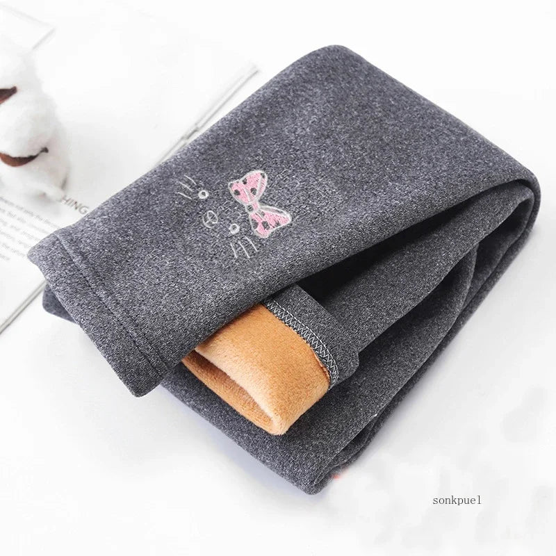 2-8Years Girls Leggings Autumn Winter Thick Warm Velvet Kids Leggings for Girls Children Bottom Part Pants Tights - TiniLoom