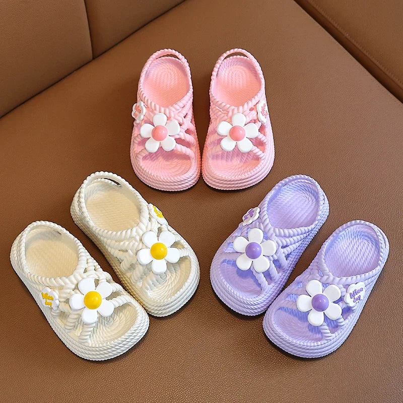 2025 New Children's Slippers Summer Girls and Boys Bathroom Home Anti slip Beach Shoes Soft Soled Baby Sandals - TiniLoom