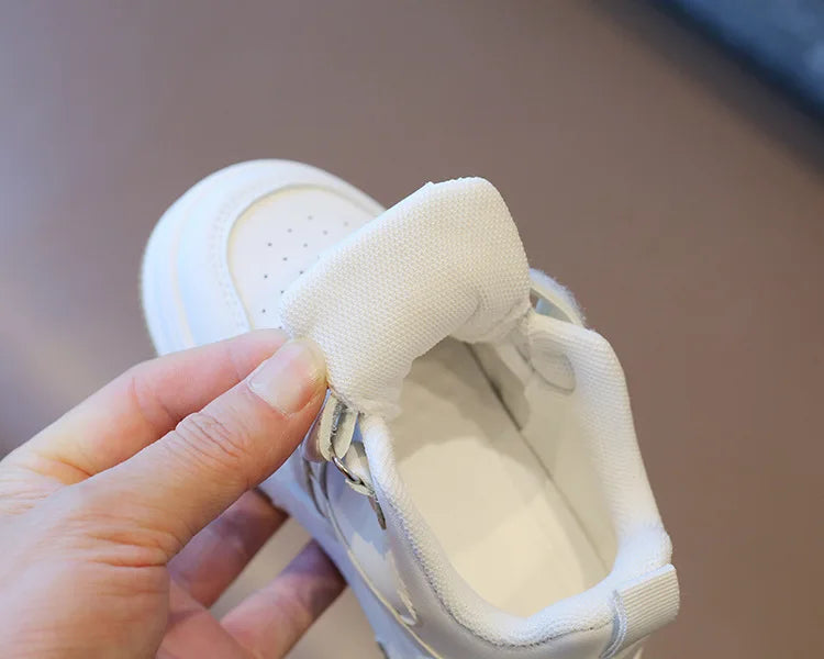Children's White Shoes Spring and Autumn Kid's Sports Shoes Anti slip Lightweight Boys Board Shoes Soft Sole Baby Casual Shoes - TiniLoom